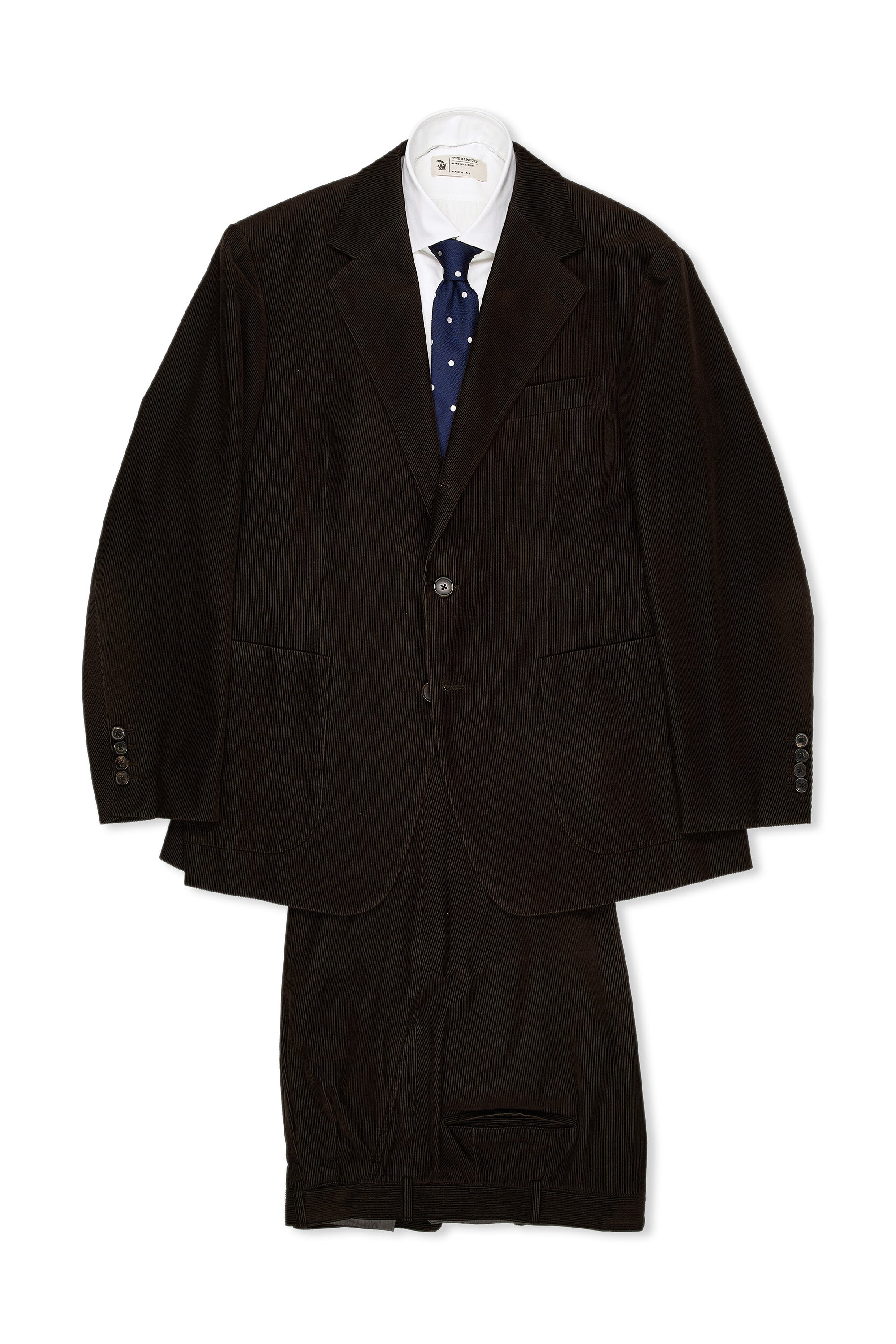 WW Chan Brown Corduroy Cotton Suit Bespoke