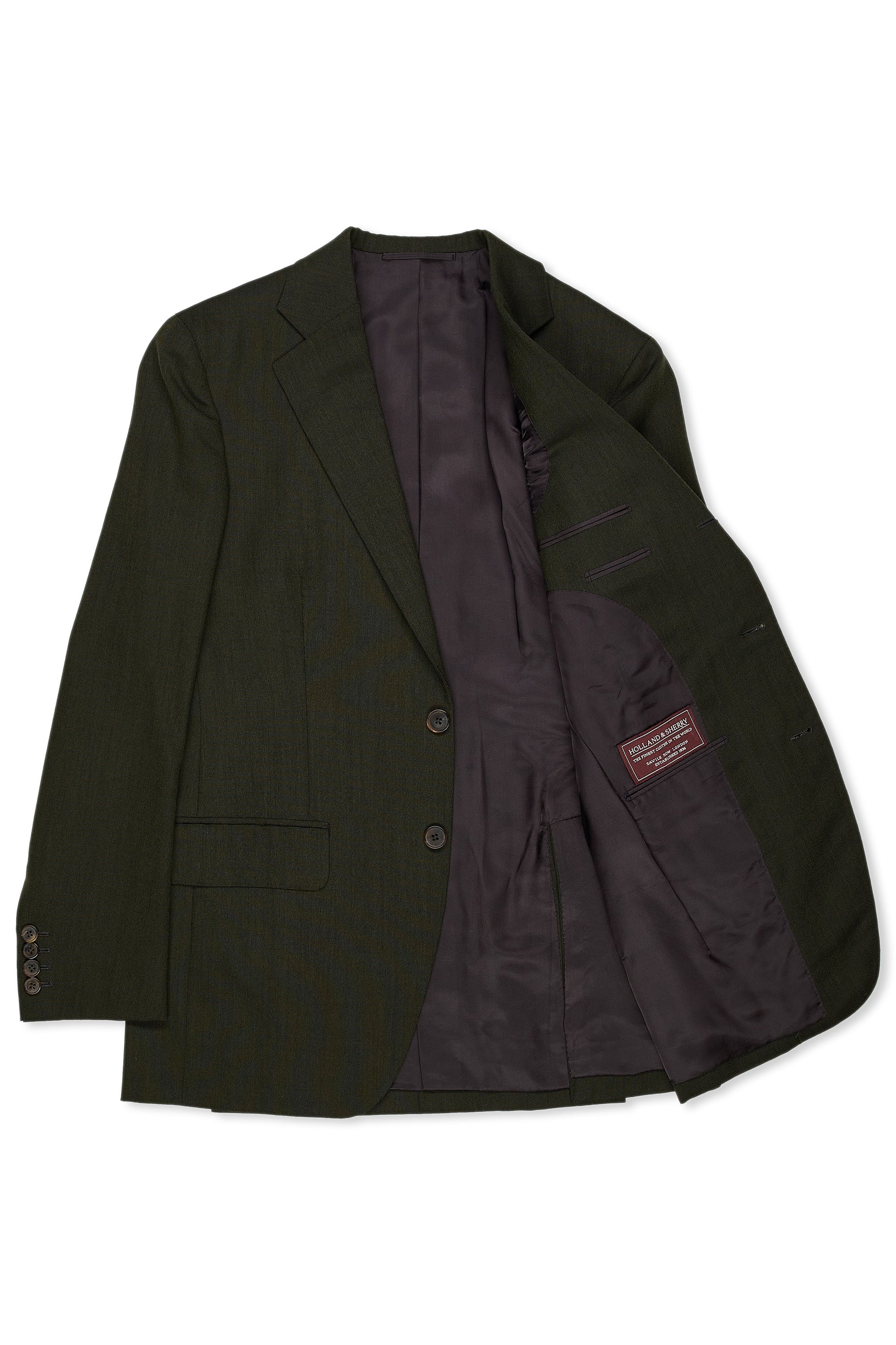 WW Chan Olive Wool Suit Bespoke