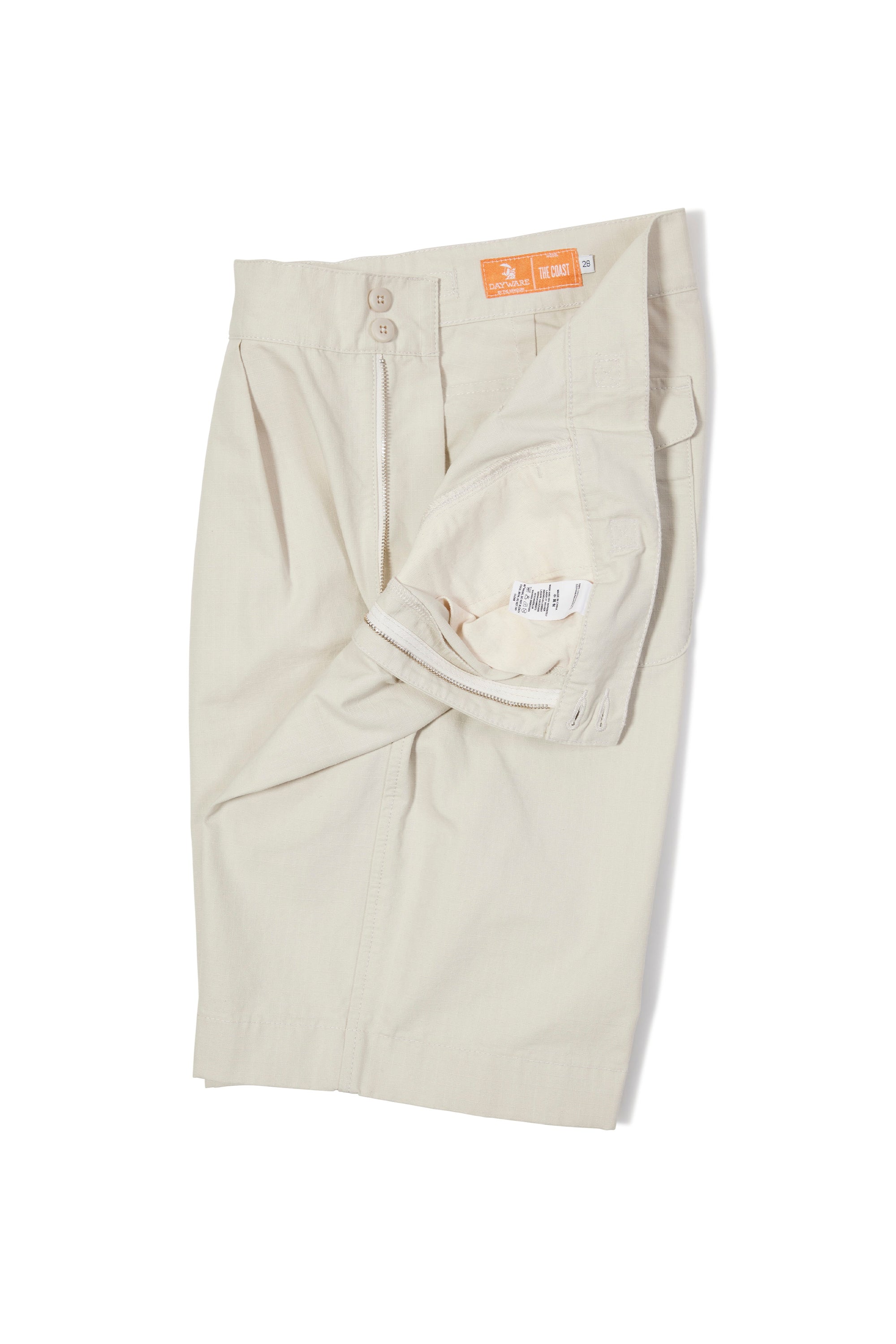 The Armoury White Cotton Summer Ripstop Coast Shorts *sample*