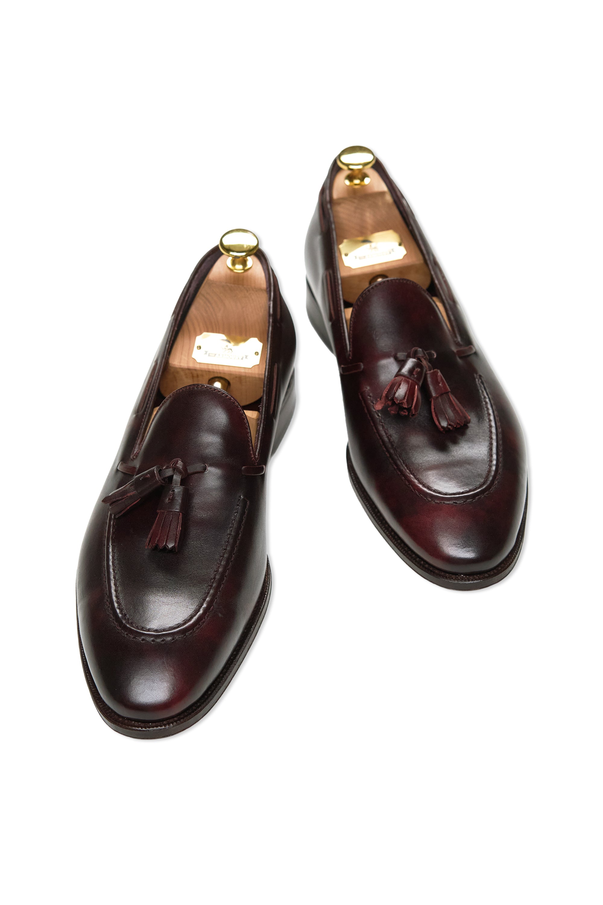 Carmina Uetam 80289 Burgundy Museum Calf Tassel Loafers