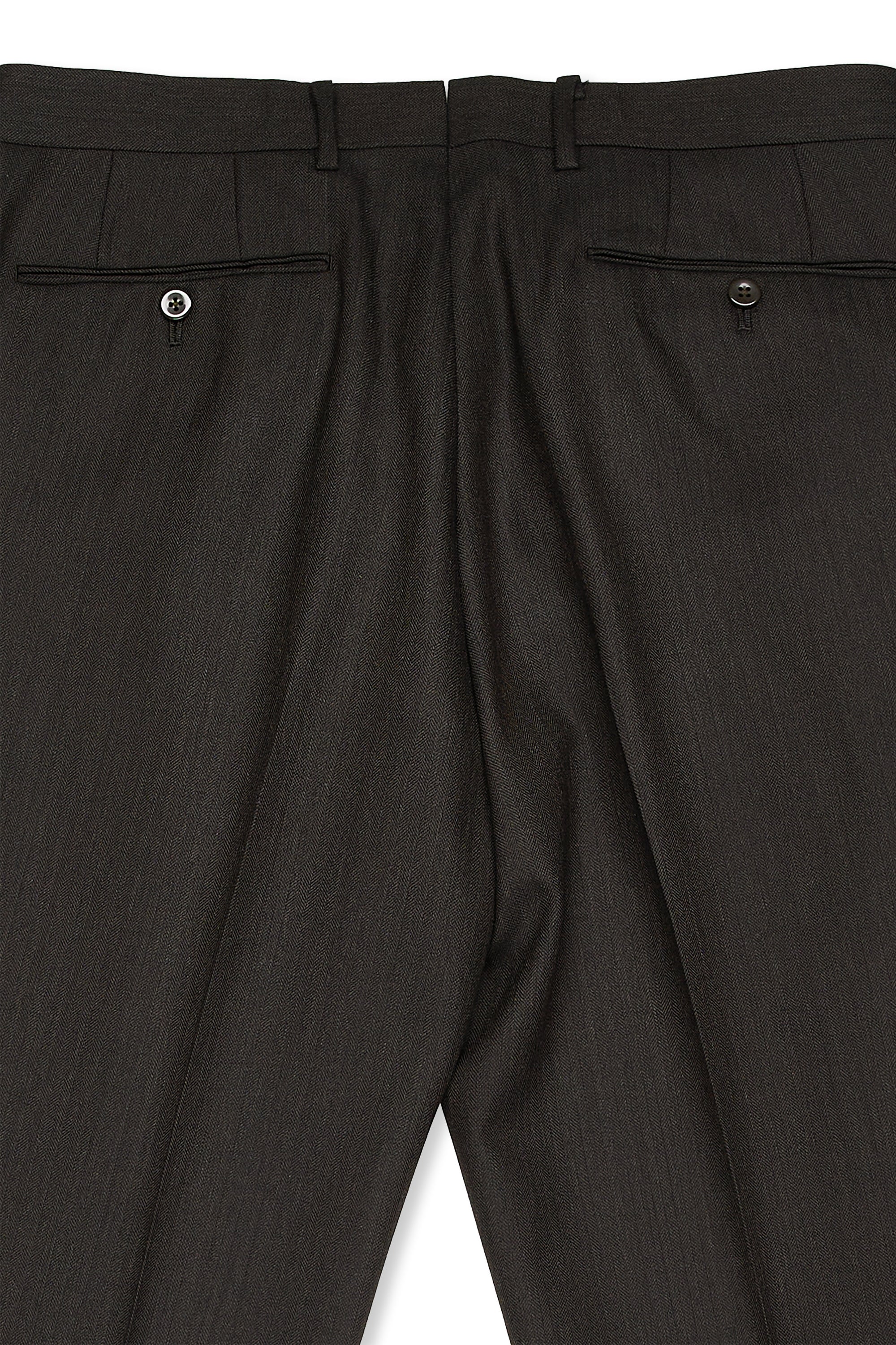 Ring Jacket 269E Dark Brown Herringbone Wool Suit