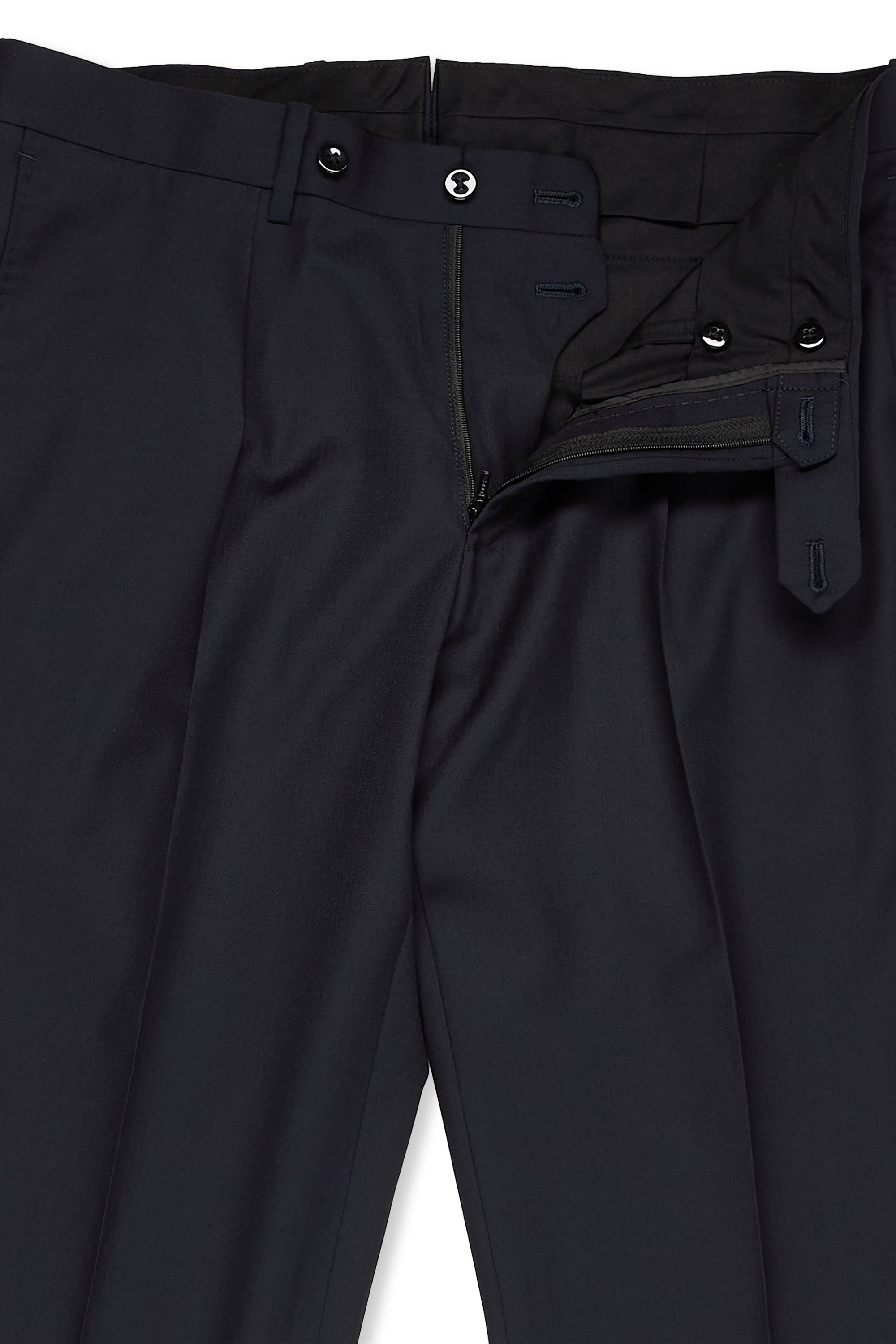 Ring Jacket 184OL Navy Herringbone Wool Suit