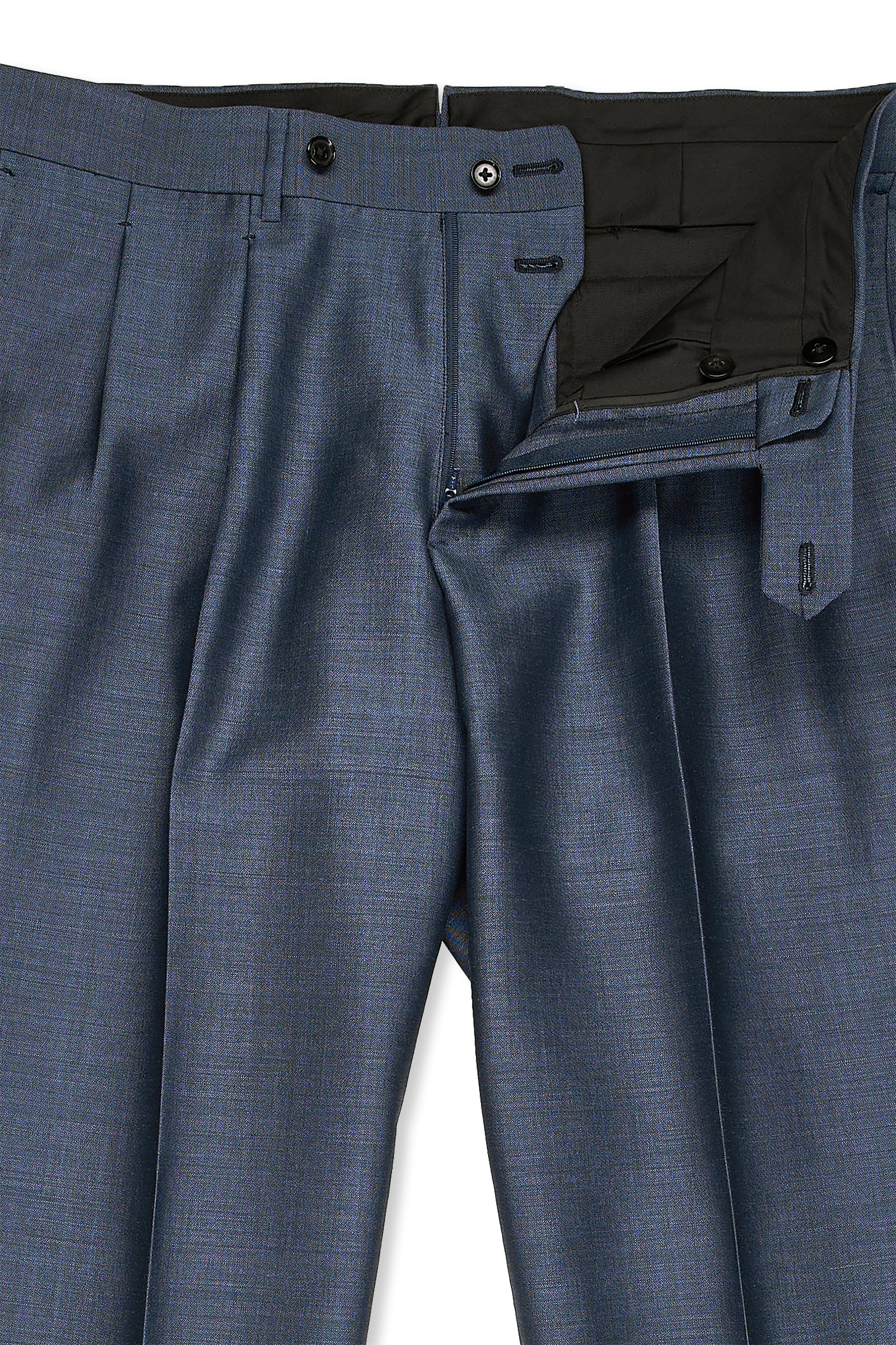 Ring Jacket Meister 296EH Slate Blue Mohair/Wool DB Suit