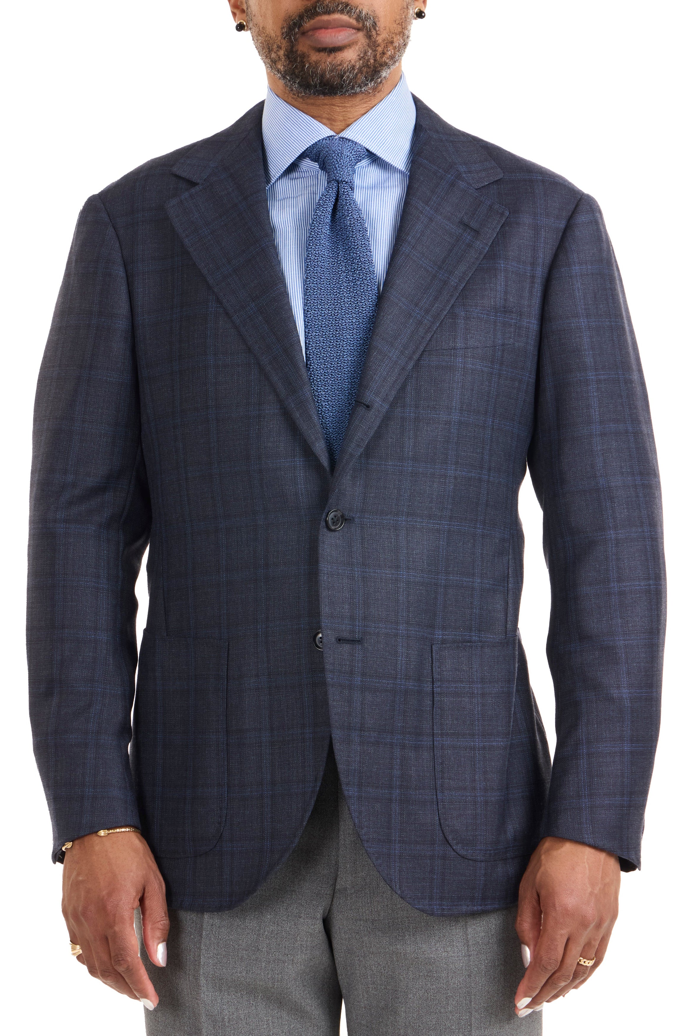 The Armoury Model 15 Navy Wool Check Sport Coat
