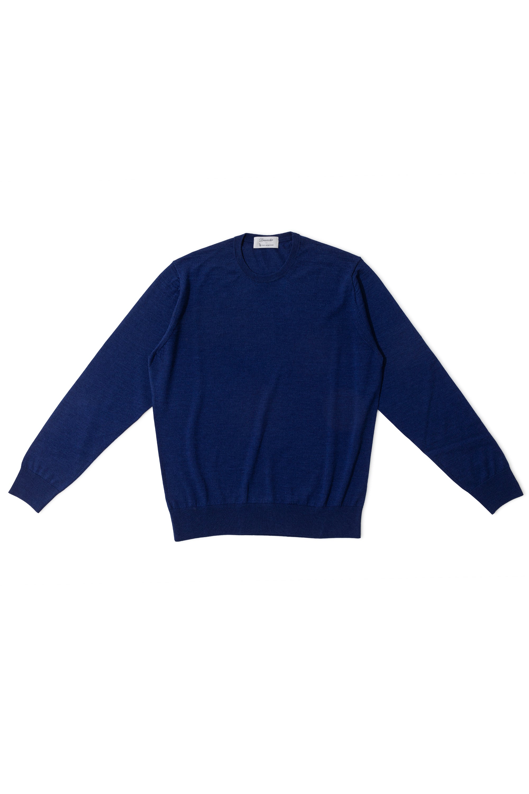 The Armoury By Drumohr Royal Blue Wool/Silk/Cashmere Crewneck Sweater
