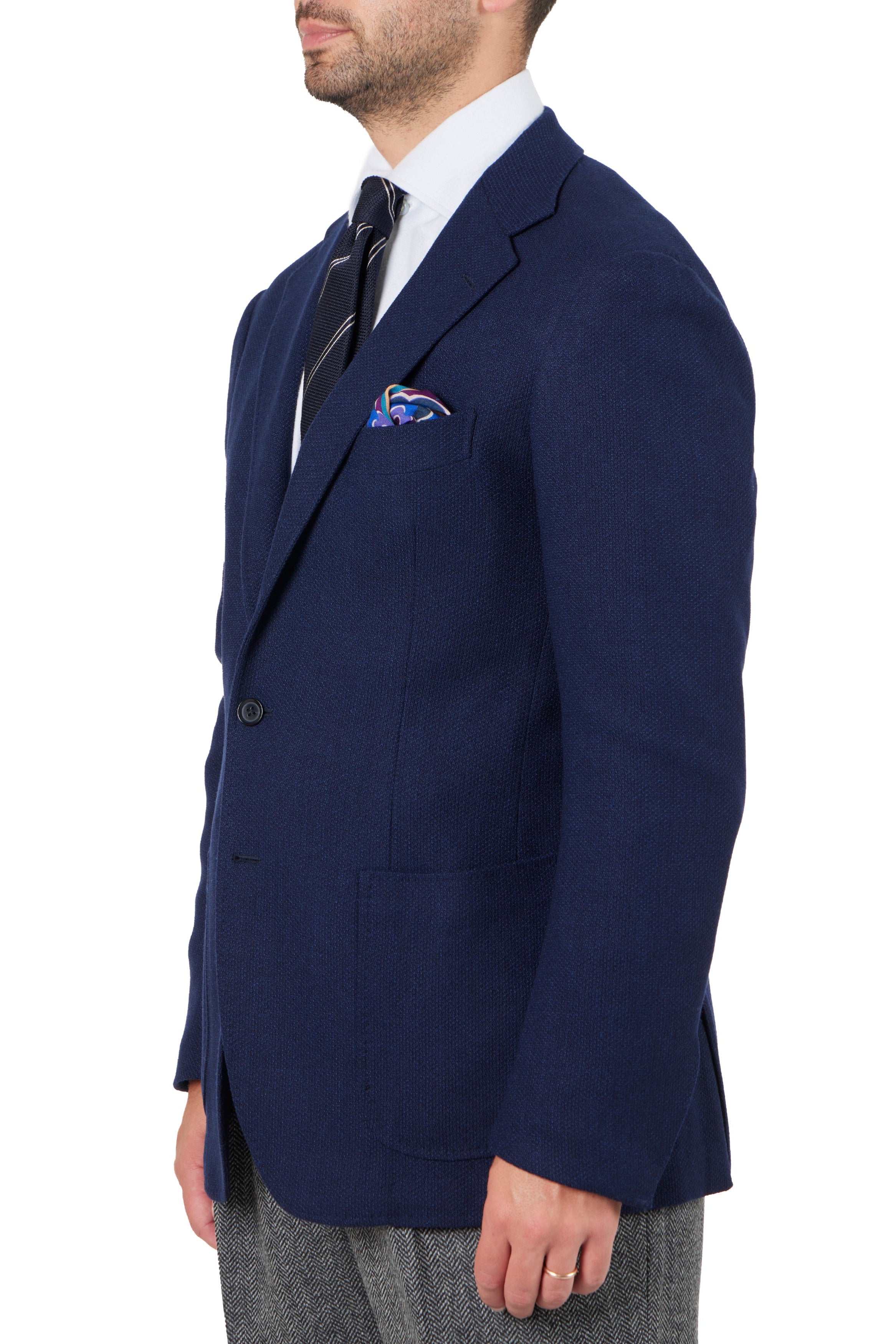 The Armoury Model 3 Heritage Blue RE053F24X Zegna Wool Sport Coat