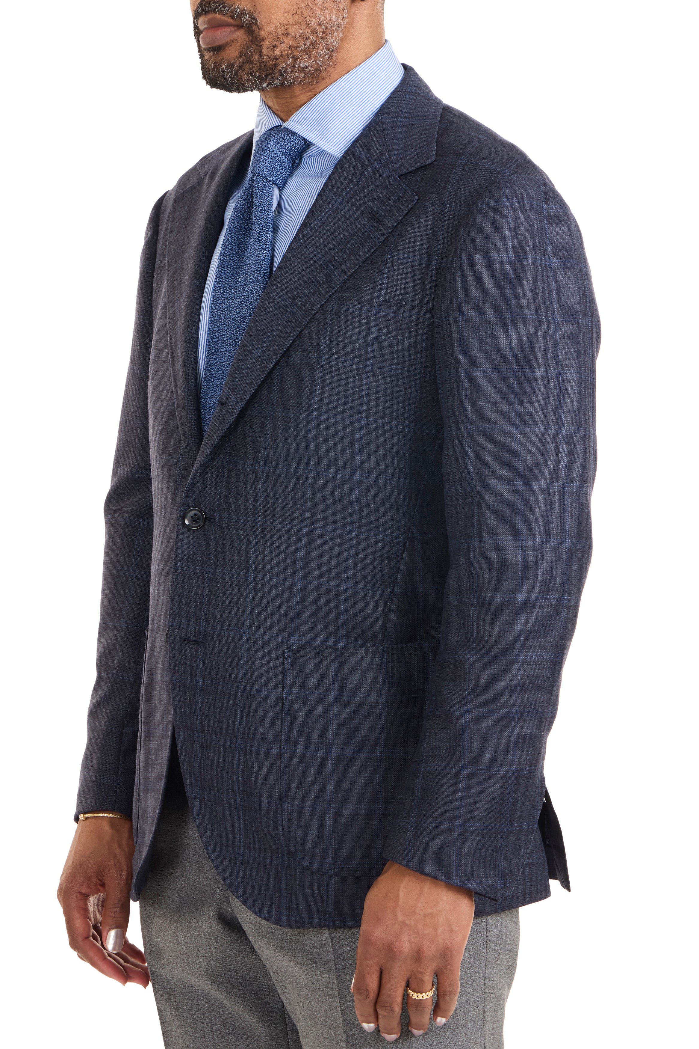 The Armoury Model 15 Navy Wool Check Sport Coat