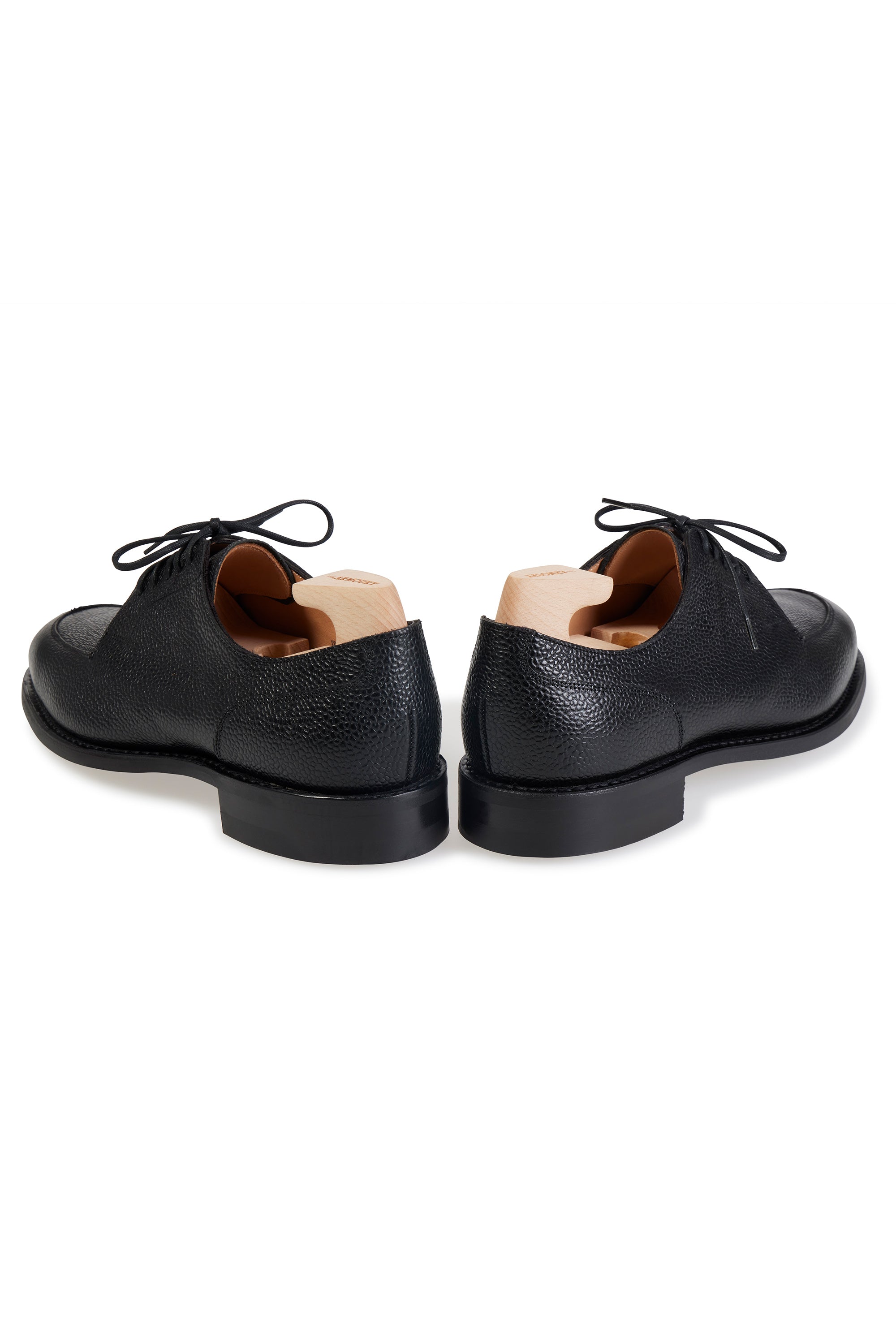 The Armoury FS5 Gilman Black Grained Leather Split Toe Derby Shoes *factory seconds*