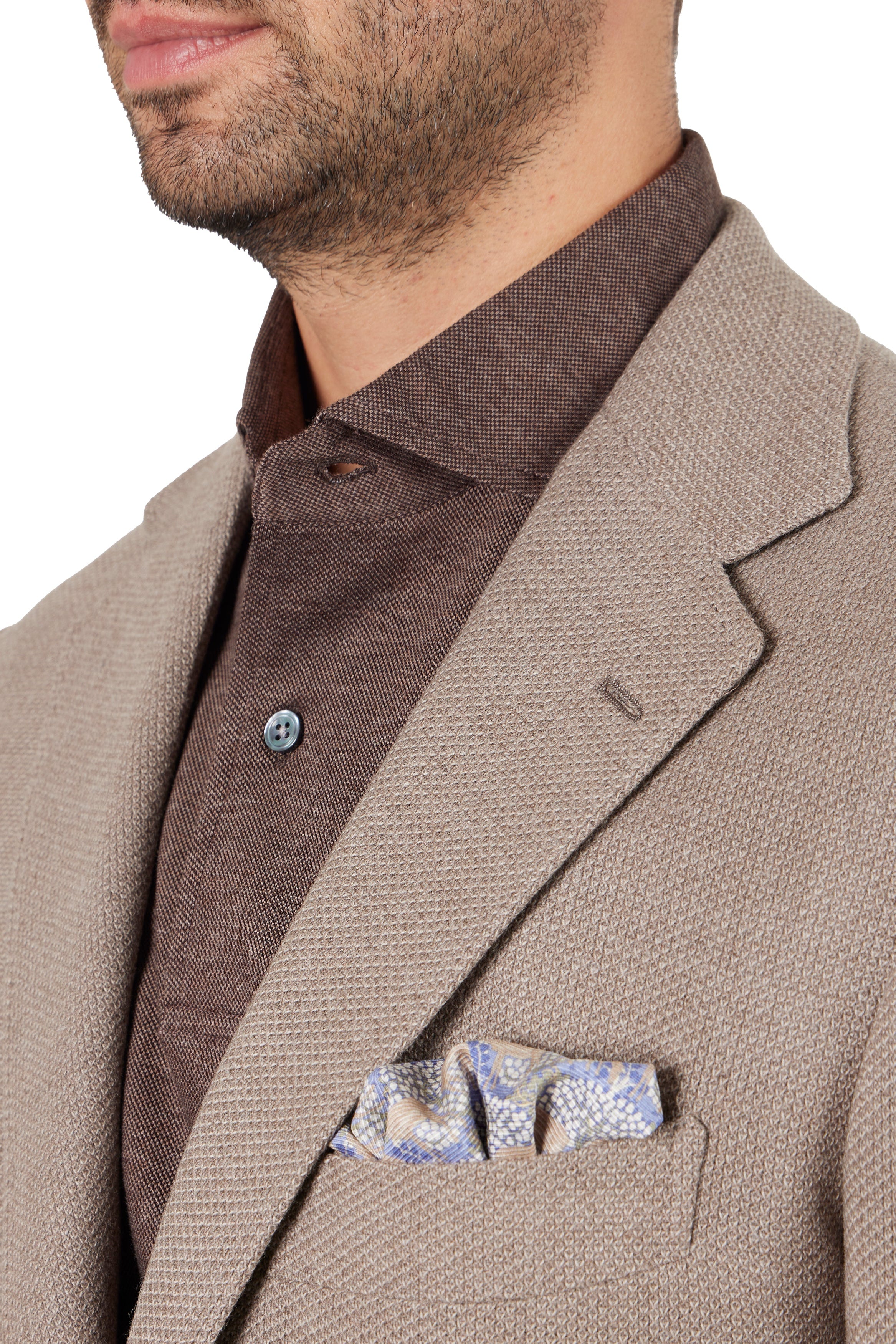 The Armoury Model 3 Taupe RE053F24F Zegna Wool Sport Coat