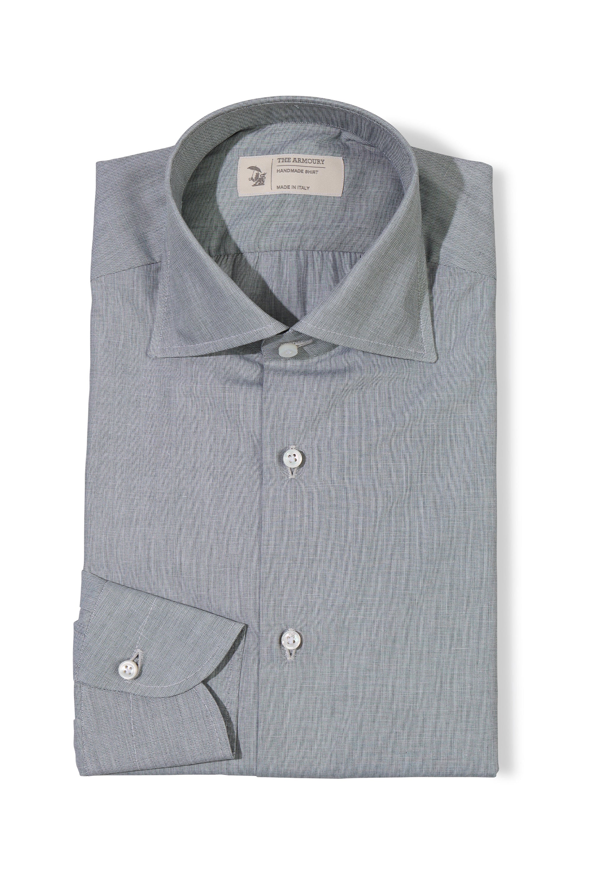 The Armoury Boa 12 Sliver Sage Poplin Spread Collar Shirt
