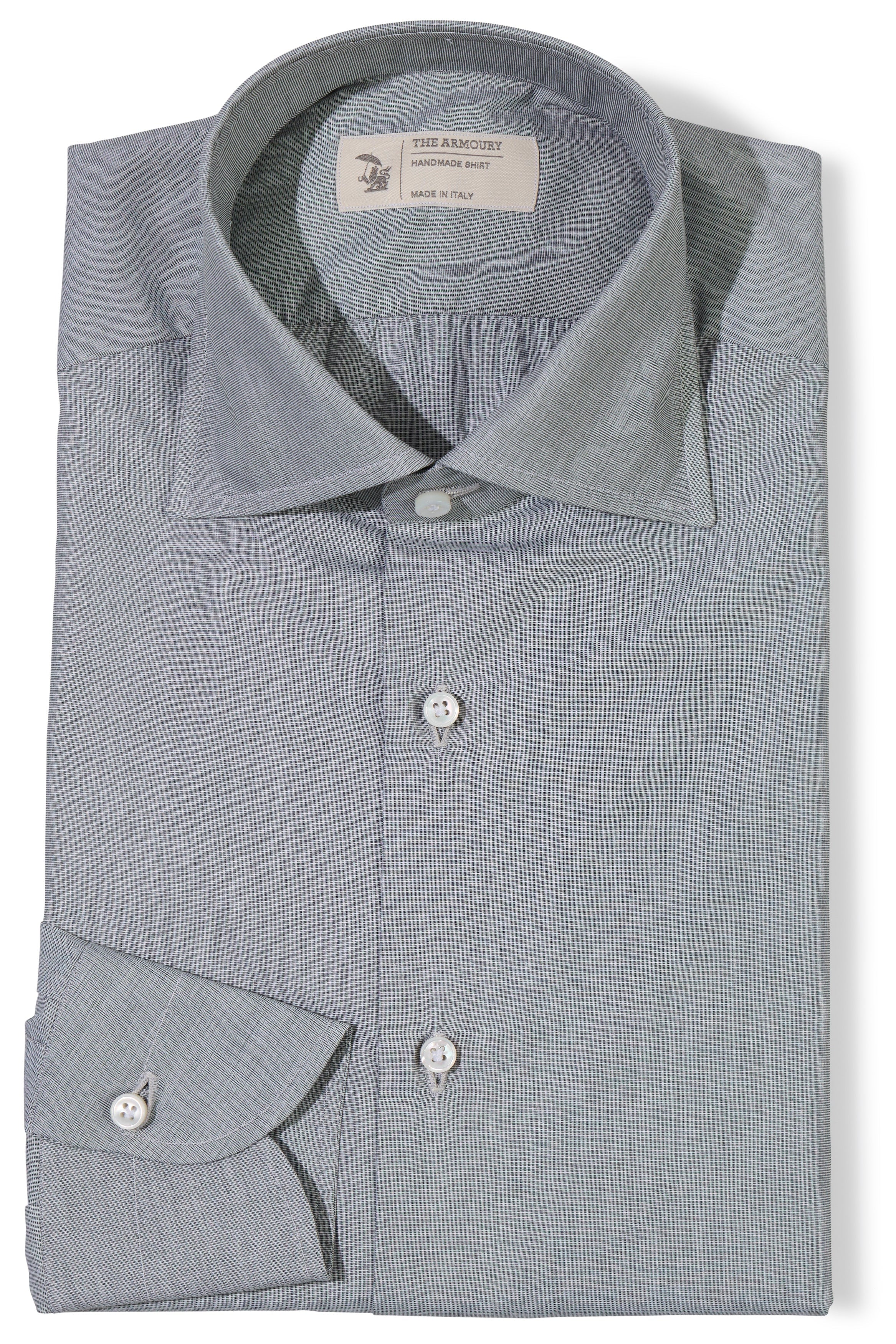 The Armoury Boa 12 Sliver Sage Poplin Spread Collar Shirt