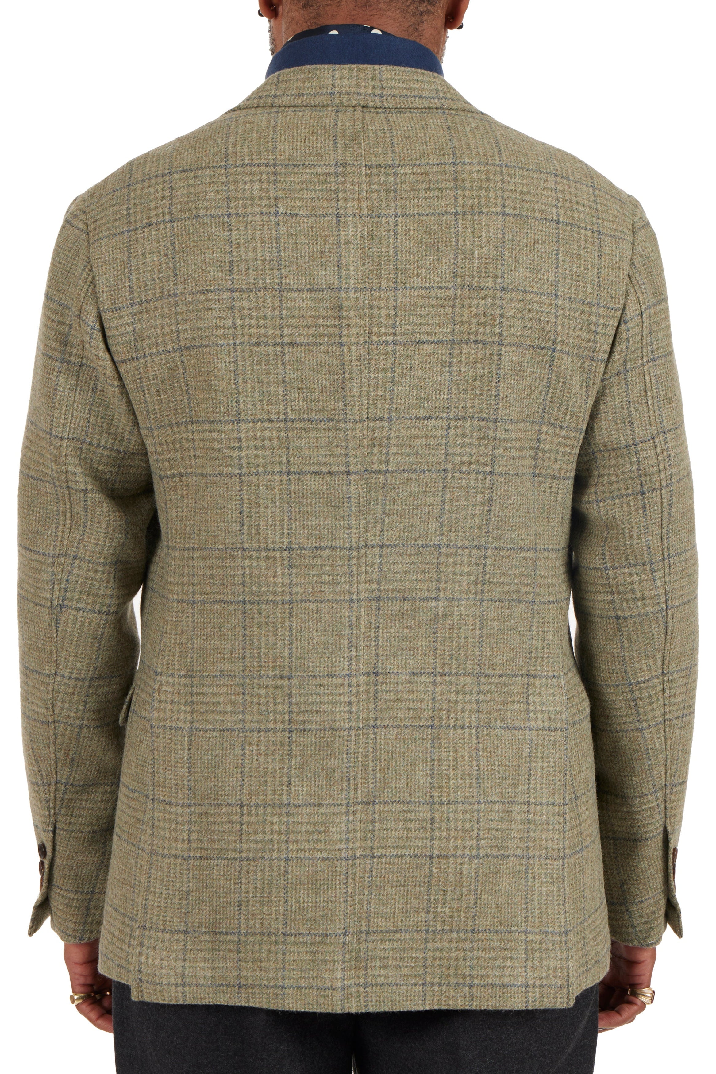 The Armoury Model 11 RE053F29E Light Green Check Tweed Wool Sport Coat