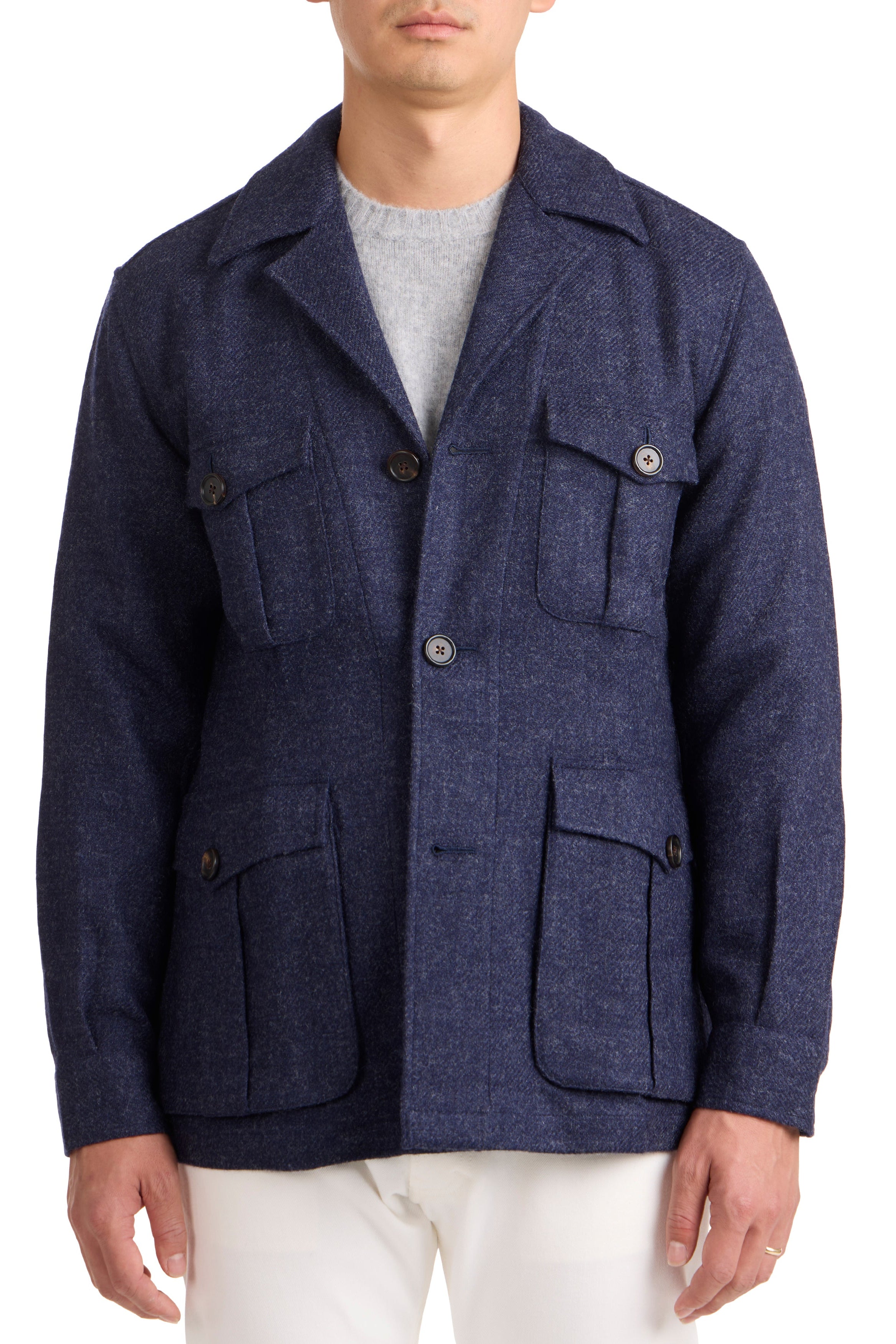 The Armoury 11-SF005 Melange Twill Tweed Wool Safari Jacket II *sample*