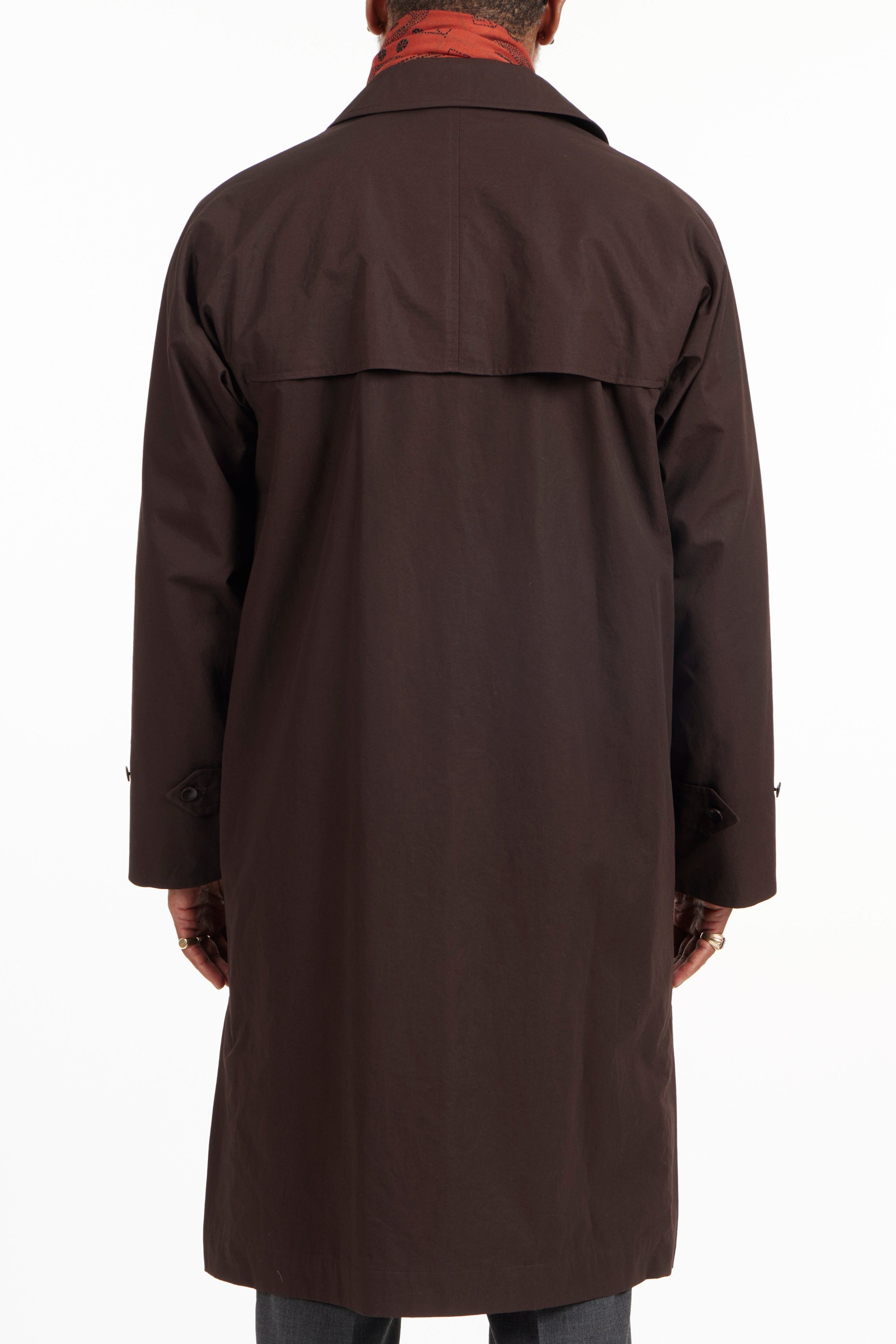 Cohérence RUIZ-FLC Brown Weather Resistant Cotton Cashmere Light Coat