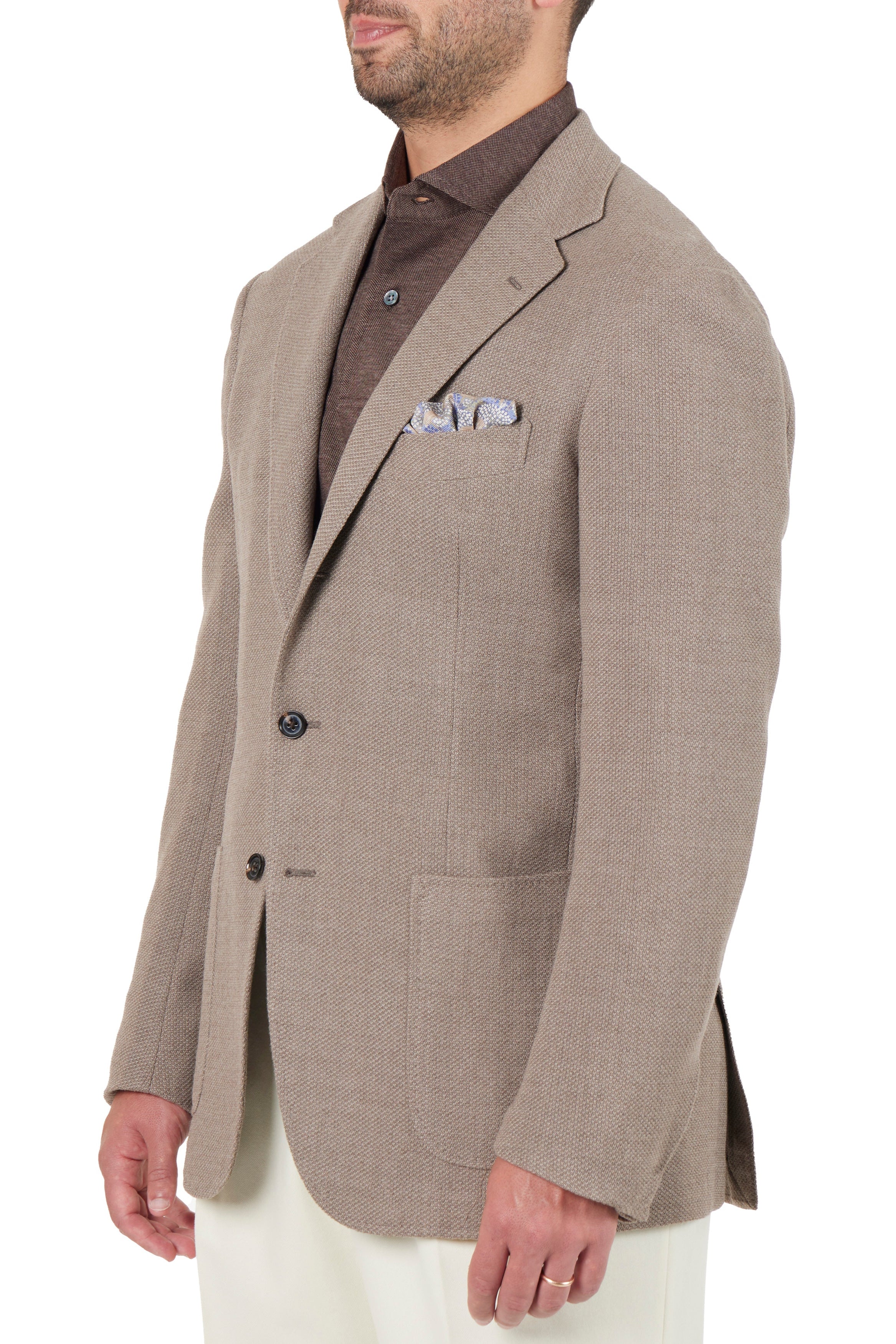 The Armoury Model 3 Taupe RE053F24F Zegna Wool Sport Coat