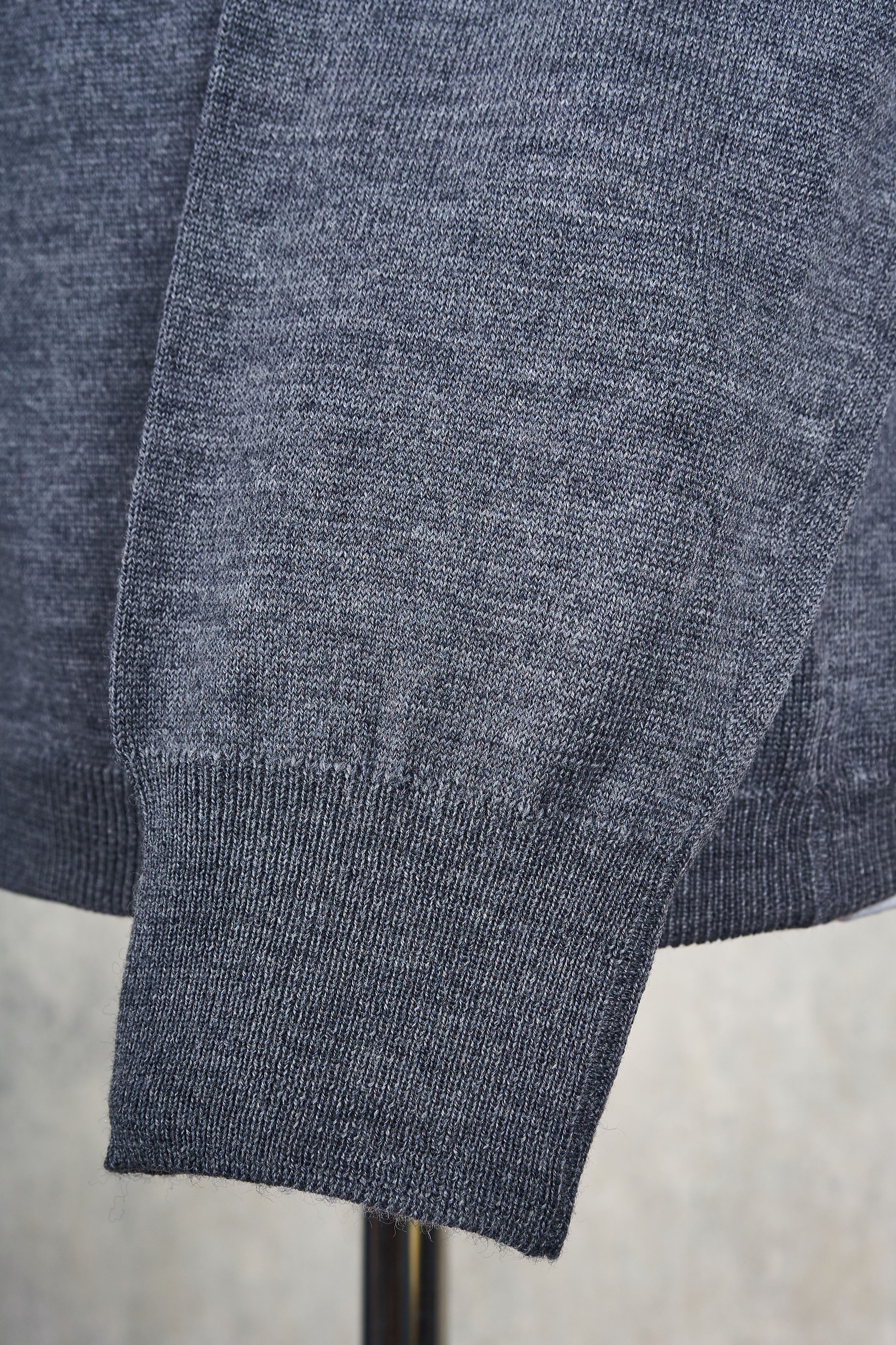 Ascot Chang Light Grey Extra-Fine Merino Wool Round Neck Sweater